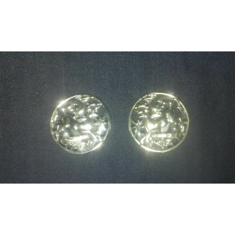 Sarah Coventry Silver Woodland Flight Clip On Deer Tone Earrings